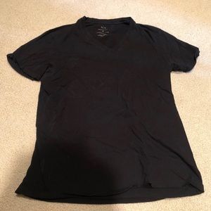 Armani Exchange V-Neck Tee - Black